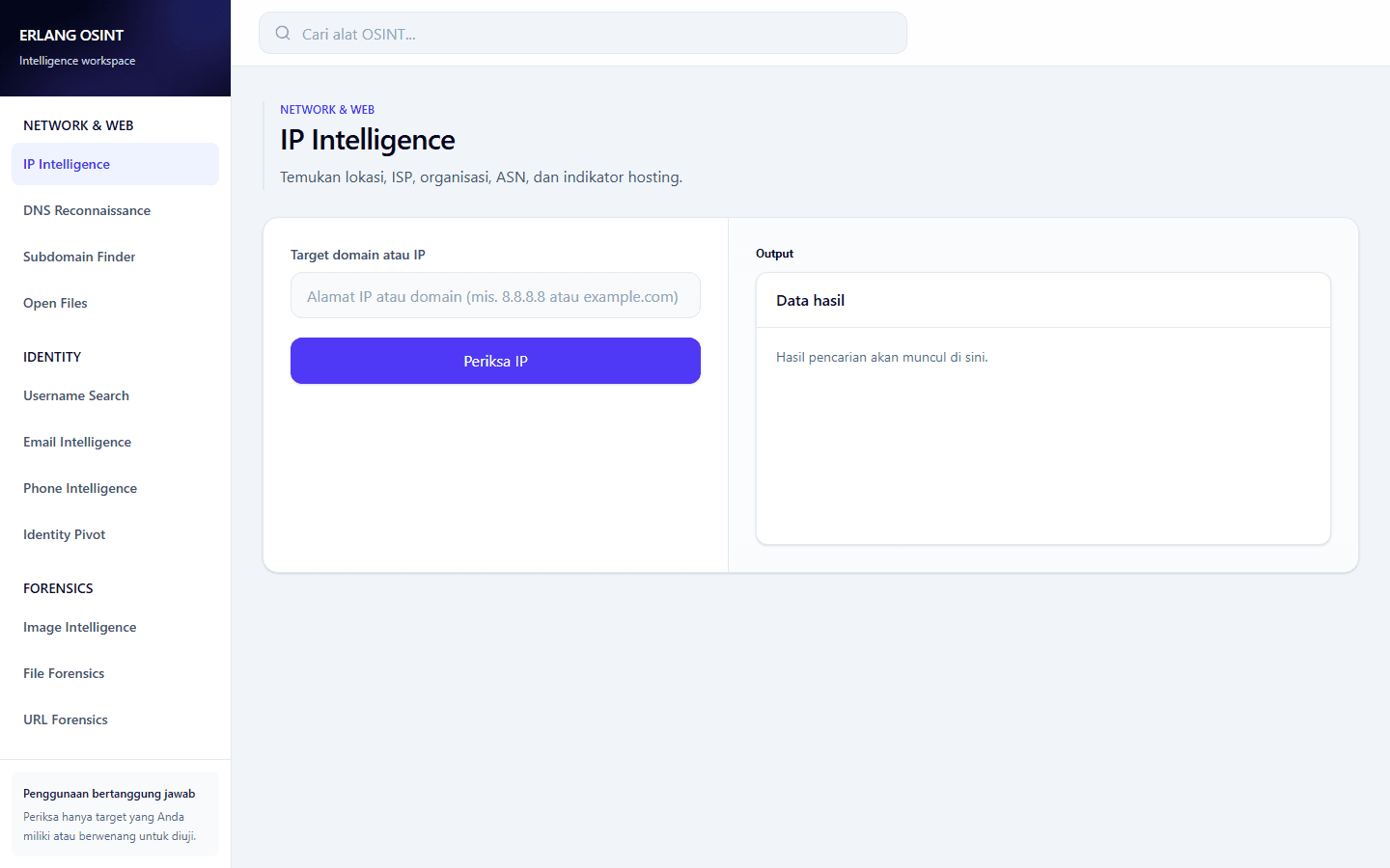 ErlangOSINT project preview