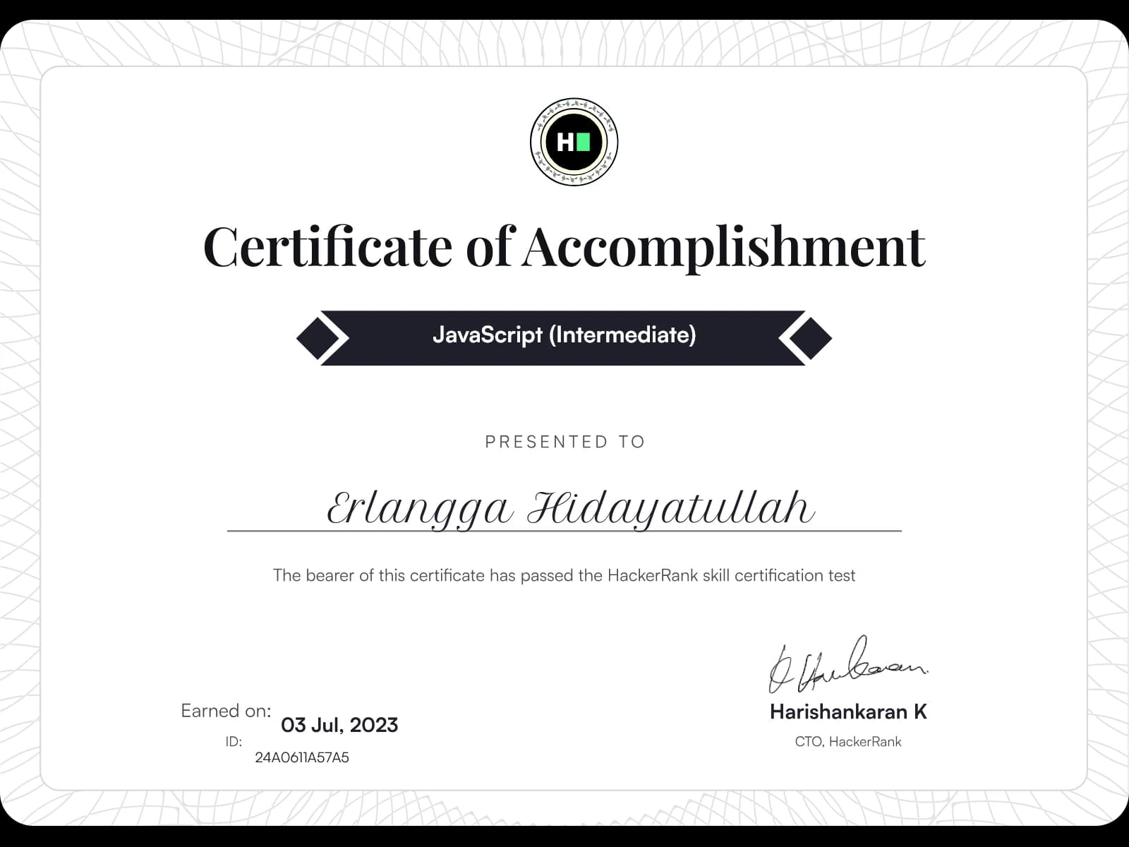 Javascript Intermediate - HackerRank